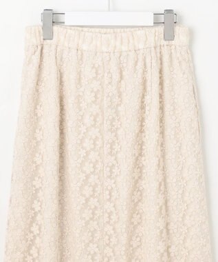 自由区 【カトリエムブーケ】Fleurs flottantes フラワーモチーフスカート エクリュ