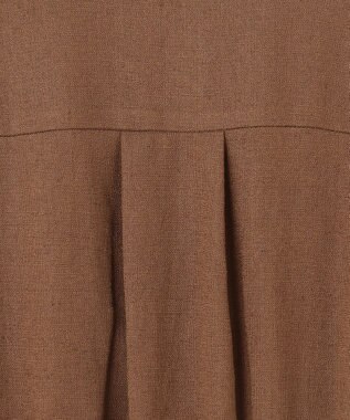 GRACE CONTINENTAL リネンタッチサファリドレス ブラウン