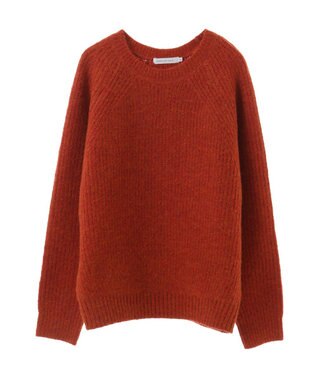 AMERICAN HOLIC Ｍｉｘヤーンラグランニットプルオーバー Orange