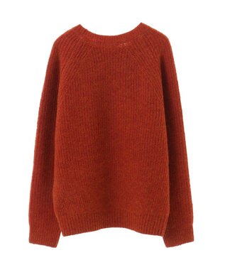 AMERICAN HOLIC Ｍｉｘヤーンラグランニットプルオーバー Orange