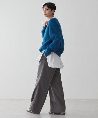 AMERICAN HOLIC Ｍｉｘヤーンラグランニットプルオーバー Blue