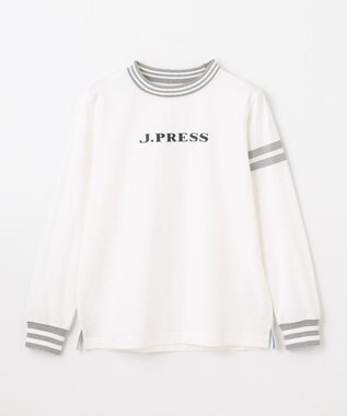 J.PRESS KIDS 【140-170cm】リブライン ロゴカットソー アイボリー系