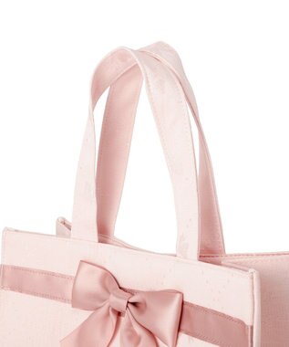 Maison de FLEUR リボンジャカードスクエアトートバッグ Pink
