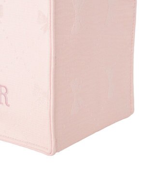 Maison de FLEUR リボンジャカードスクエアトートバッグ Pink