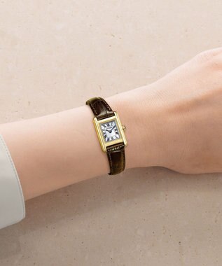 CITIZEN 【クラシカルなスクエアケース】イエローゴールドが華やかな腕時計 EG2797-13A イエローゴールド