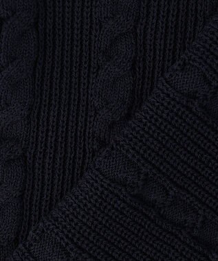 組曲 L 【先行予約・WEB限定】バックリボンケーブル ニット ネイビー系