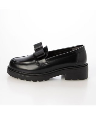 ing <ing>2WAYリボンローファー ブラックエナメル