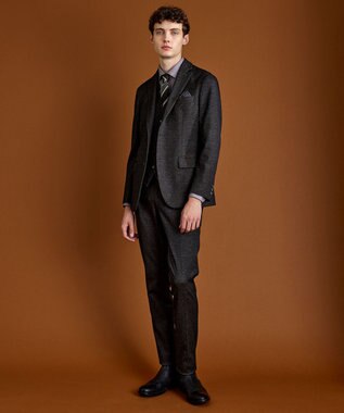 JOSEPH ABBOUD 【キングサイズ・ストレッチ】ツィーディージャージ　ジャケット ダークブラウン系