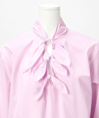 23区 【GOLD LABEL】コットンニドム リボンデザイン ブラウス ライトピンク