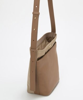 TOPKAPI 【Breath TOPKAPI】LINEA リネア レザーコンビ バケット ショルダーバッグ ブラウン