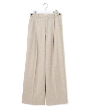 23区 S ラメミックスツイード タック ワイド パンツ ベージュ系