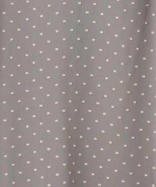 #Newans シアーパフスリーブブラウス グレー×ピンクドット