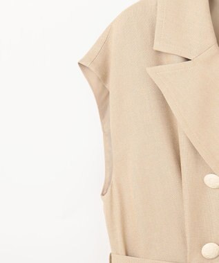 GRACE CONTINENTAL テーラーフレアワンピース ベージュ