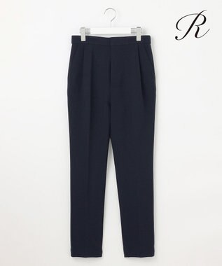 23区 【R(アール)】ダブルクロス テーパードシルエット パンツ ネイビー系