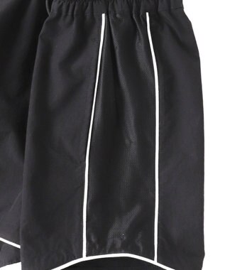 WEGO 【ウエストゴム】パイピングラインショートパンツ ブラック