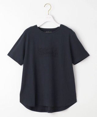 ANY SIS エンボスロゴ Tシャツ ネイビー