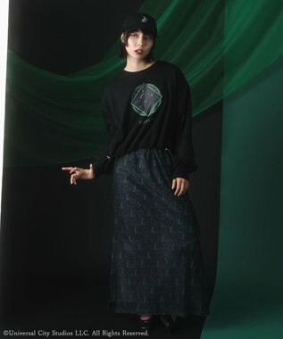 Green Parks ■ＷＩＣＫＥＤ　グラフィックショートスウェット Black