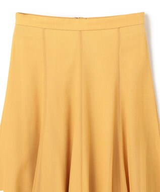 BEIGE， PINE / ウールレイヤードフレアスカート Mustard