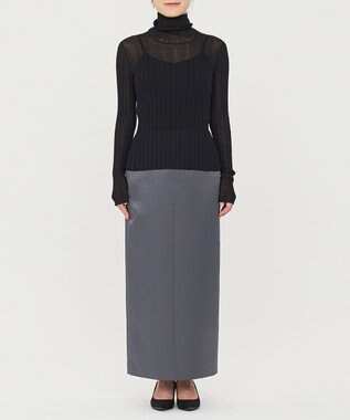 uncrave シアーニット タートルネック トップス（uncrave WHITE） ブラック