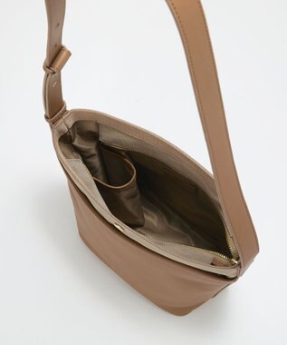 TOPKAPI 【Breath TOPKAPI】LINEA リネア レザーコンビ バケット ショルダーバッグ ブラウン