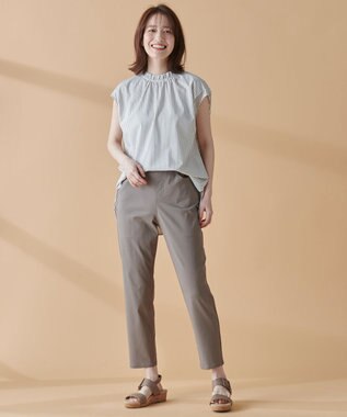 ANY L 【ウエストゴム/ストレッチ】大人の７daysデイリーパンツ モカ