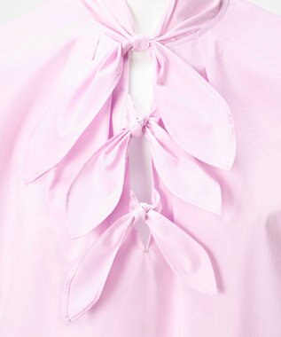 23区 【GOLD LABEL】コットンニドム リボンデザイン ブラウス ライトピンク