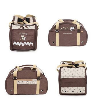 PET PARADISE スヌーピー ３ＷＡＹ ハンドフル ペットカート 《ブラウン》 10kgまで対応 茶