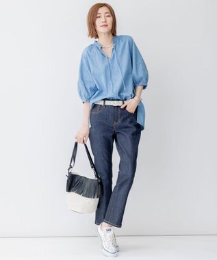 23区 【STORY7月号掲載】MARCO MASI レザーキャンバスコンビ ショルダーバッグ ブラック系