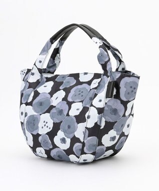 Y'SACCS 総柄プリントミニトートバッグ グレー(花柄）