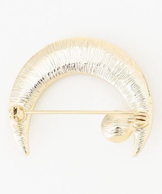 組曲 【好評につき追加販売】ビジュームーンブローチ ゴールド系