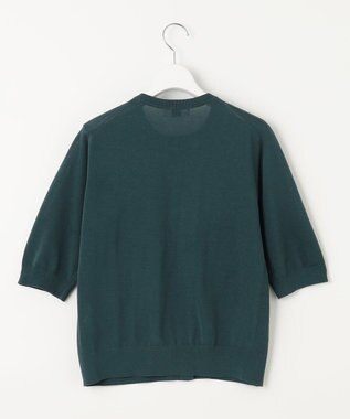 J.PRESS LADIES 【WEB限定カラーあり・洗える・抗菌防臭】コットンアセテート カーディガン ダークグリーン系