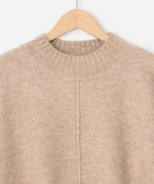 SHARE PARK LADIES スフレヤーンモックネックニット ベージュ系
