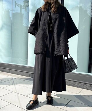 Green Parks AnriettMusee フロントジップジャガードブルゾン Black