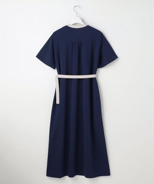 ANY SIS L バイカラー ワンピース ネイビー×ライトグレー