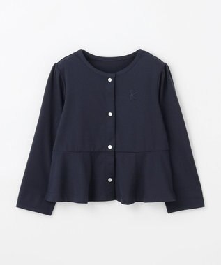 組曲 KIDS 【UVカット・接触冷感】【110-140㎝】サラリとスナップ カーディガン ネイビー