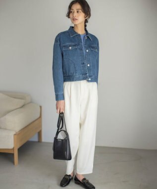 組曲 フラワーメタル ニットTシャツ ブルー