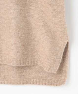 SHARE PARK LADIES スフレヤーンモックネックニット ベージュ系