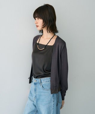 YECCA VECCA ドロストデザインカーディガン Brown