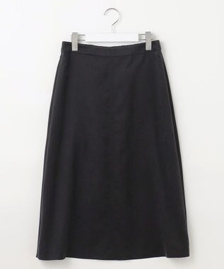 J.PRESS LADIES L 【洗える】シルセームスエード スカート ブラック系