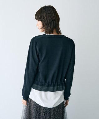 YECCA VECCA ドロストデザインカーディガン Black