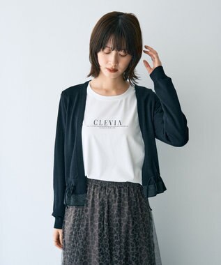 YECCA VECCA ドロストデザインカーディガン Black