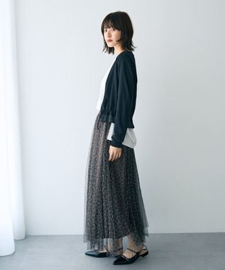 YECCA VECCA ドロストデザインカーディガン Black