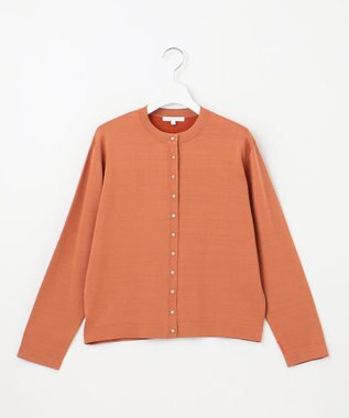 自由区 【アンサンブル対応・洗える】アセテートコットン カーディガン レッド