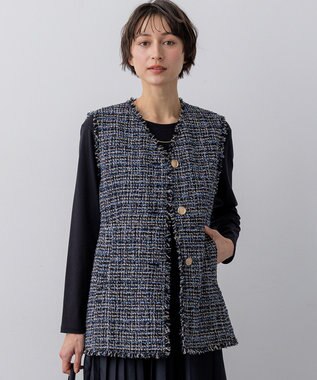 23区 【先行予約】GIOLICAツイード フォルム ジレ