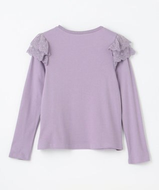 ANY KIDS 袖 レース ガーリー Ｔシャツ ラベンダー