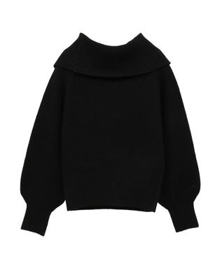 Green Parks オフショルダーニット Black