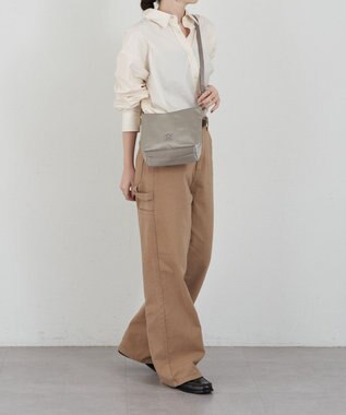 russet シンプルショルダーバッグ【クラウズナイロン】(CE-1467) Gray