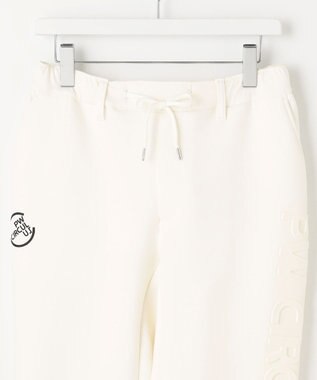 PW CIRCULUS 【MEN】サイドロゴ ジャージー パンツ ホワイト系