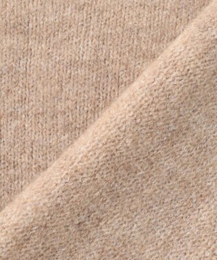 SHARE PARK LADIES スフレヤーンモックネックニット ベージュ系