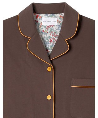 une nana cool 【綿100％】ハイゲージ天竺パジャマ　ＭＡＤＥ　ＷＩＴＨ　ＬＩＢＥＲＴＹ　ＦＡＢＲＩＣ GR